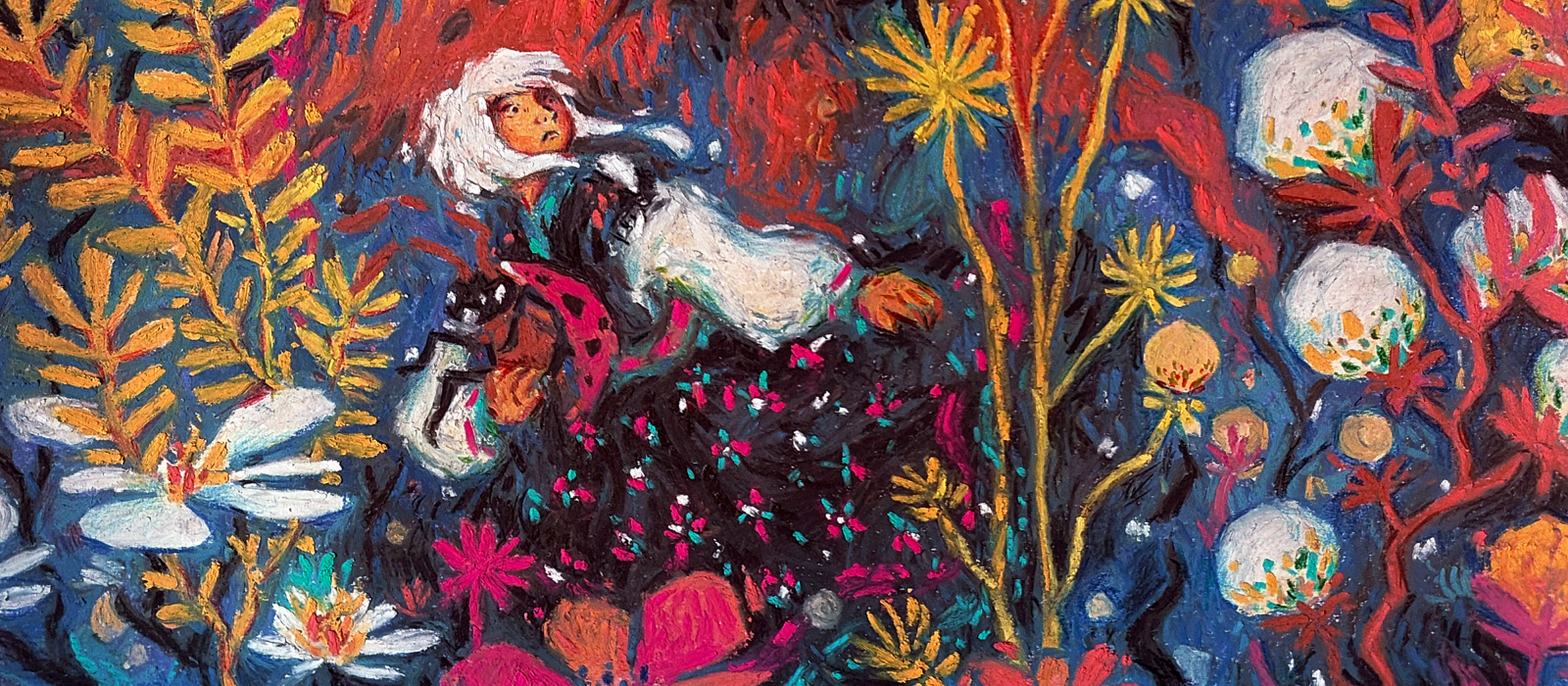 Little boy in grass detail