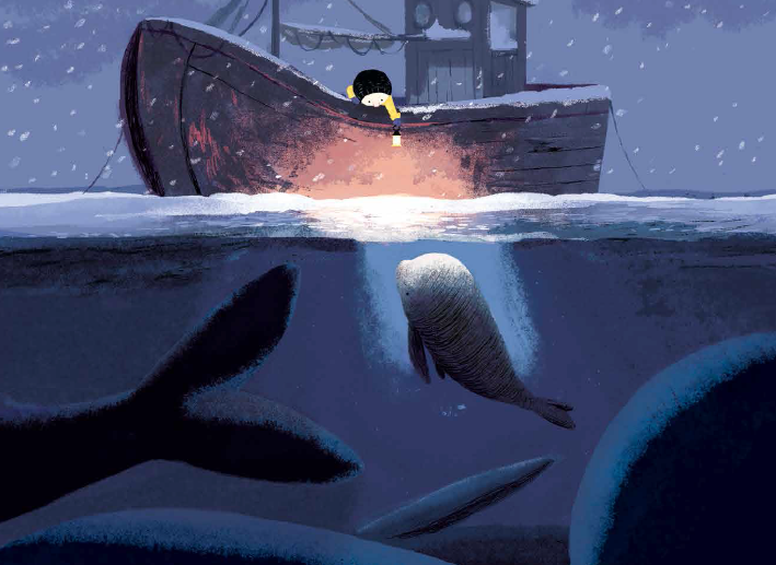 The storm whale in winter