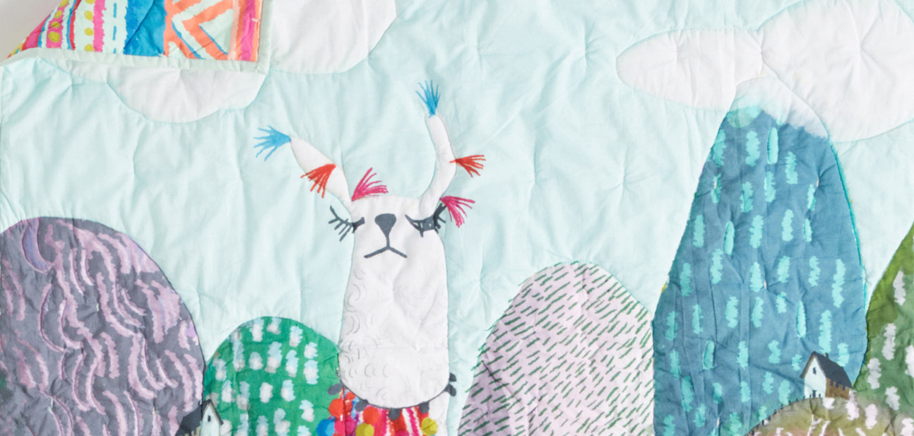 Llama bedding header