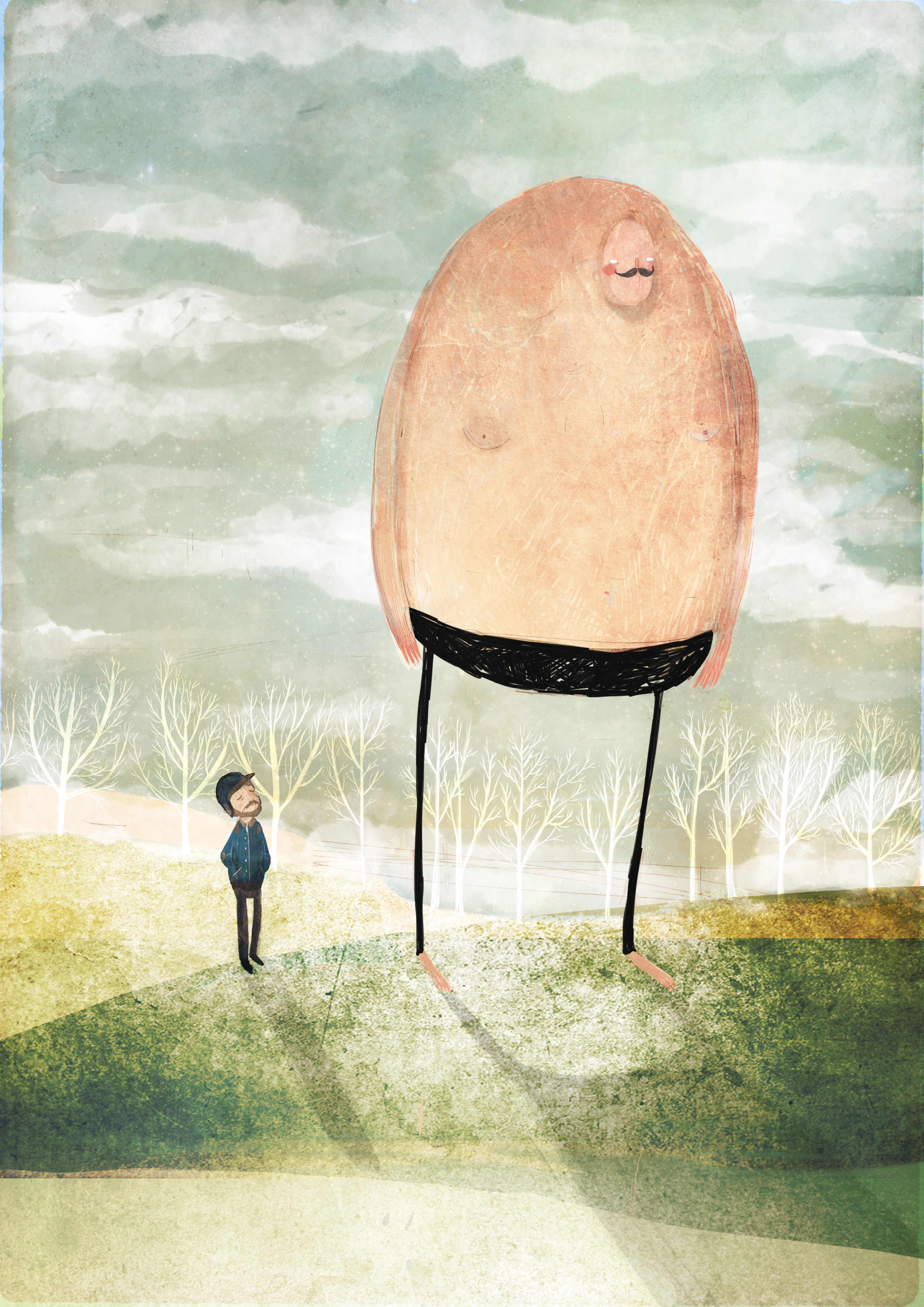 ![giant with long legs by david litchfield