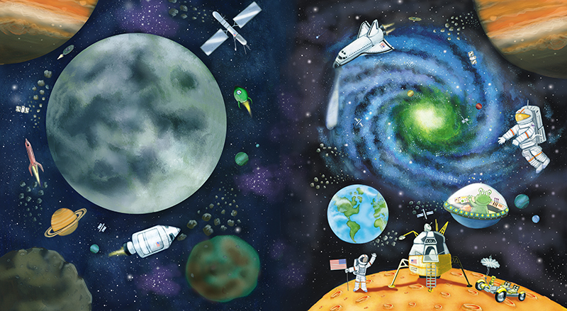 big book of space illustration by mark chambers