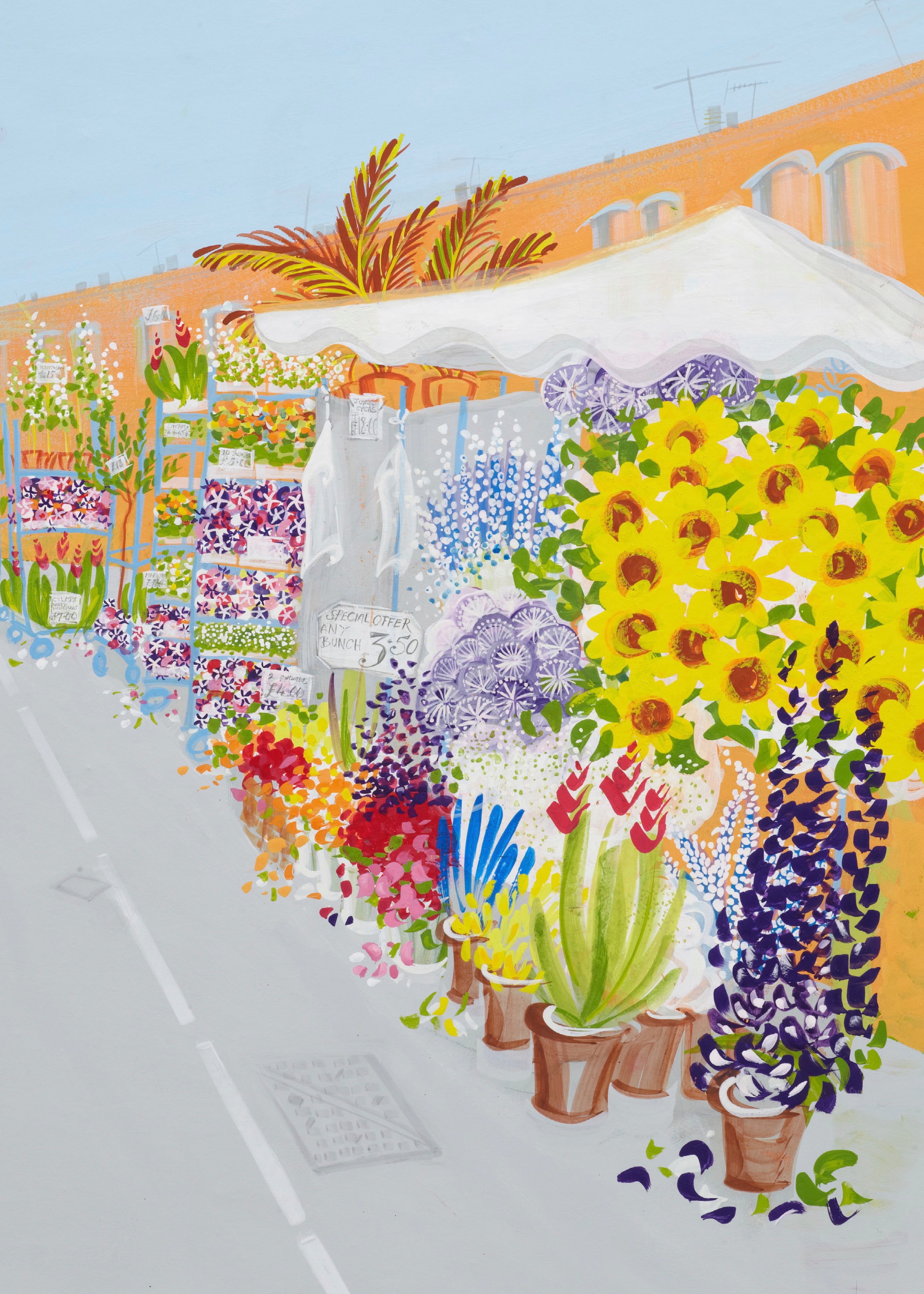 columbia road flower market, london, by ruth hydes