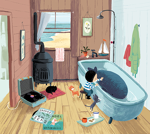 storm whale noi and baby whale in bath