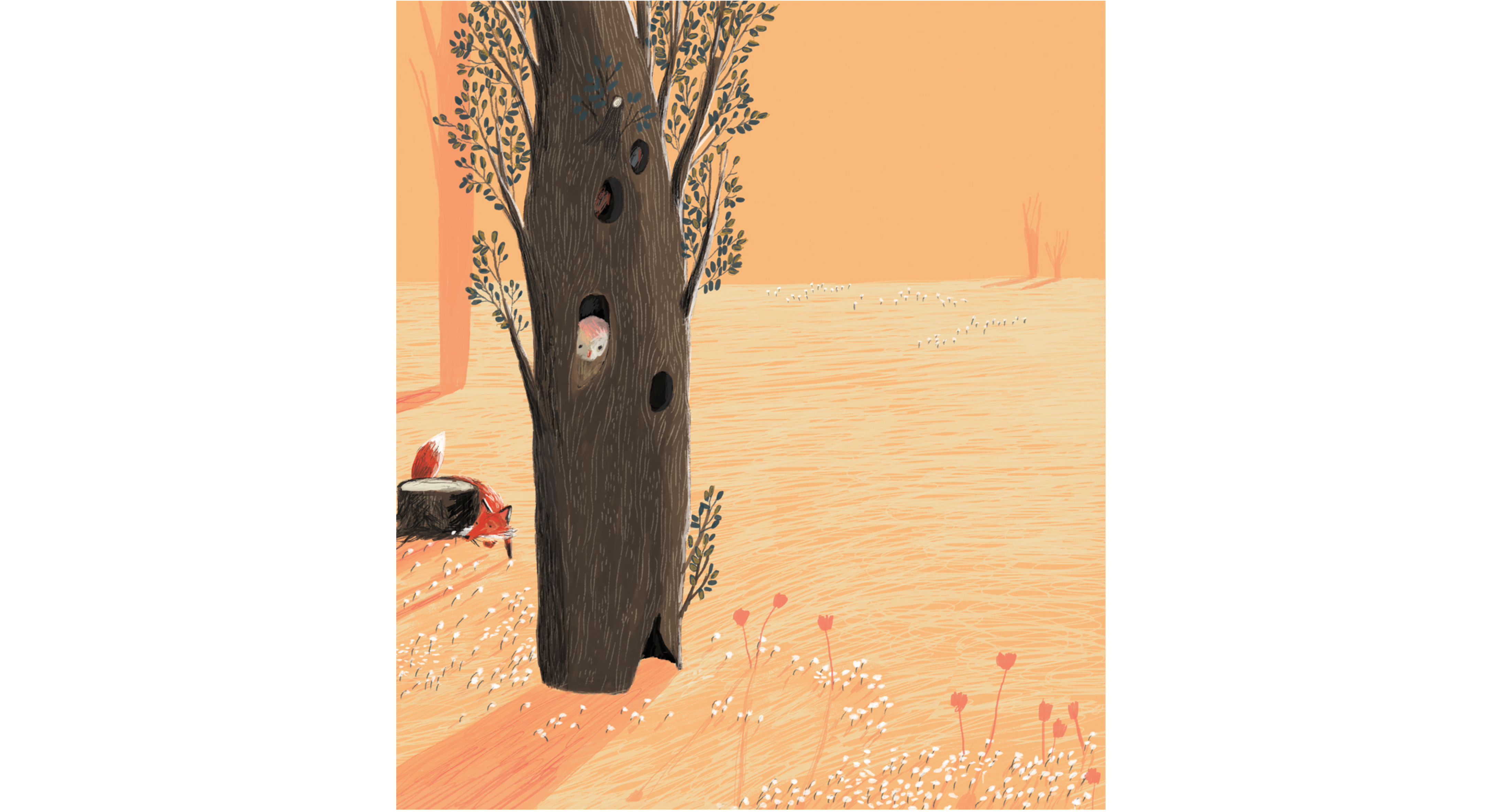 Illustration spread from The Night Box