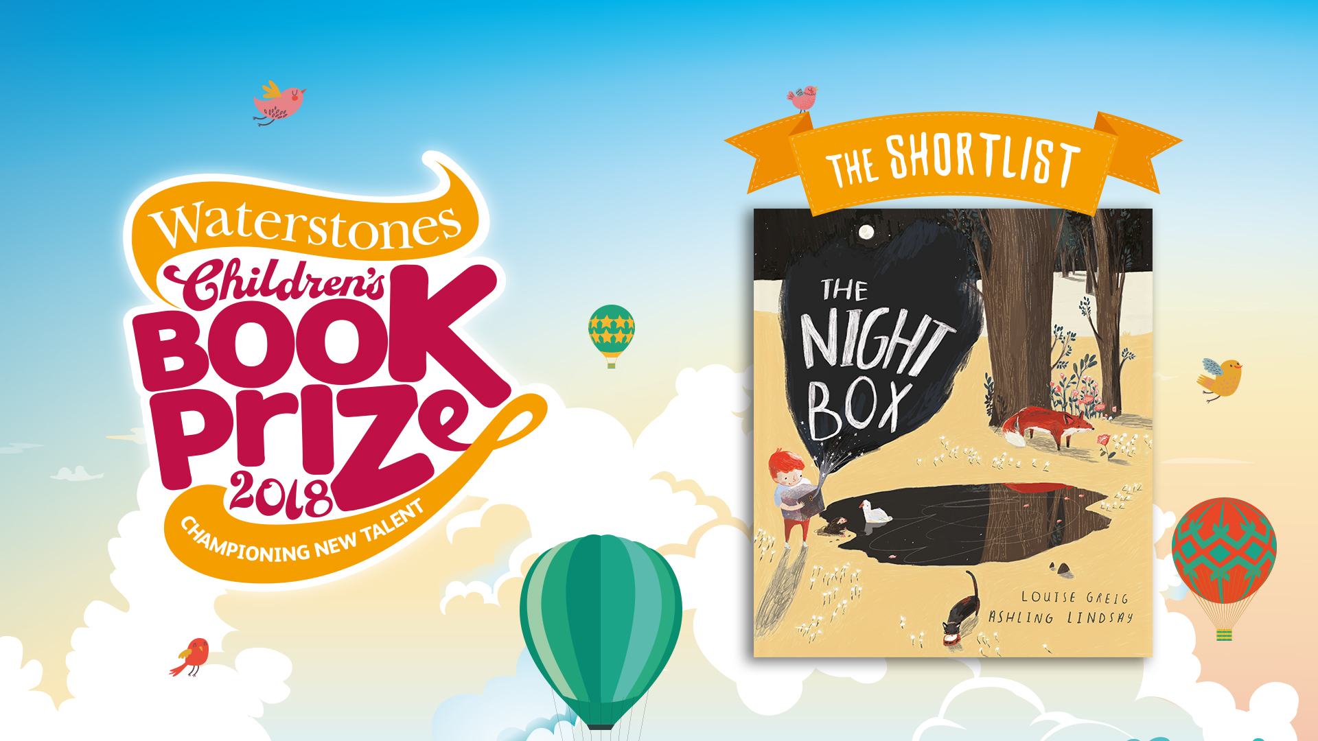 The Night Box shortlisted for The Waterstones Children's Book Award