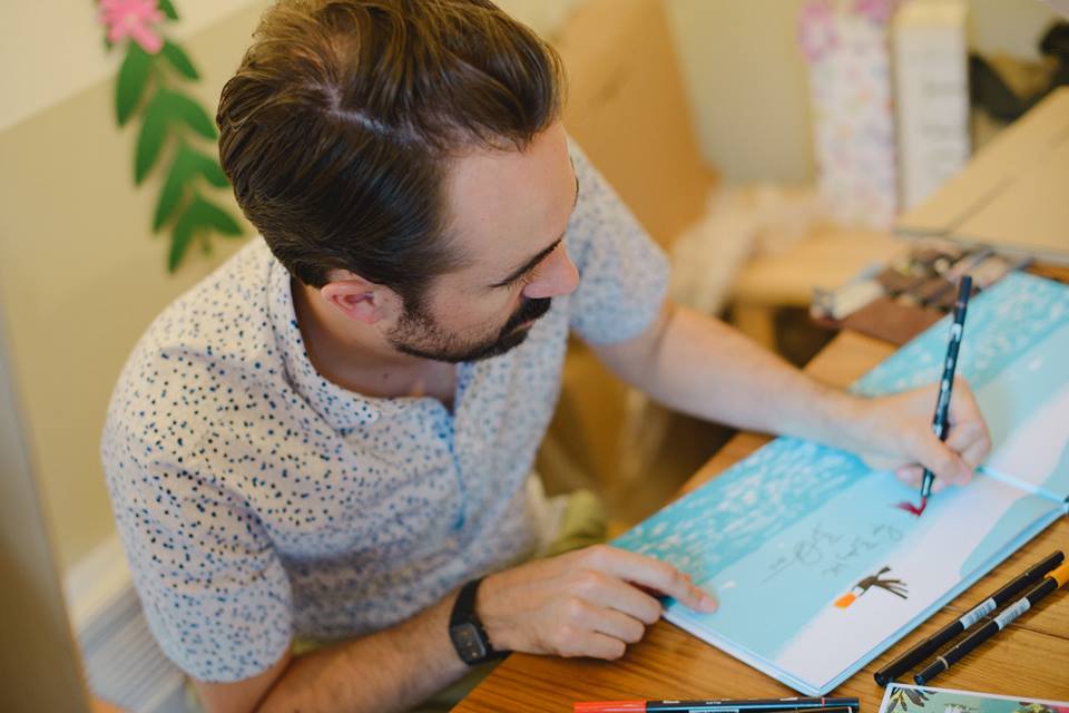benji at his studion desk