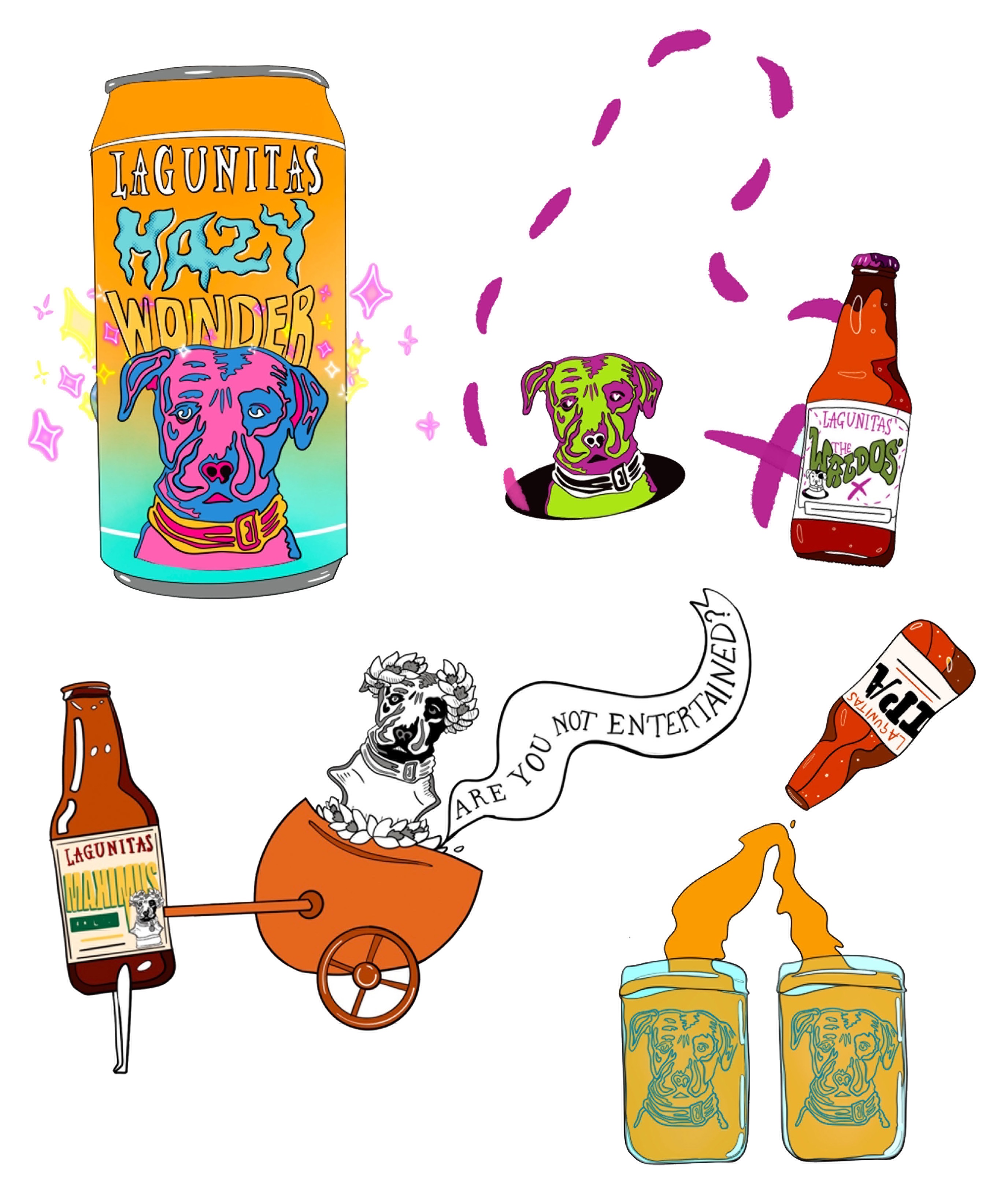 hannah clair illustration art Lagunitas Brewing the bright agency