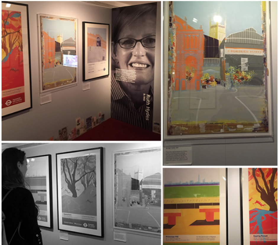 Ruth Hydes' poster designs, commissioned by TFL, feature in a new exhibition at The London Transport Museum