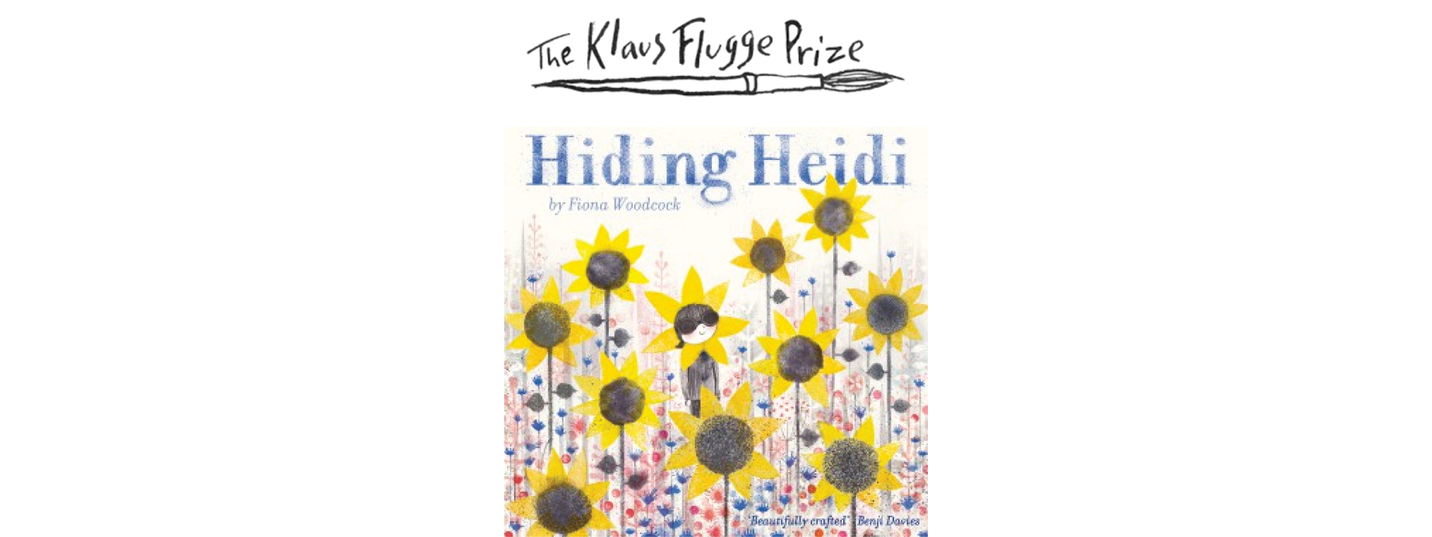Fiona Woodcock’s debut title Hiding Heidi and the Klaus Flugge logo
