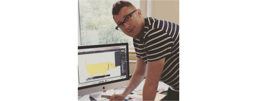 Jarvis working at his studio desk