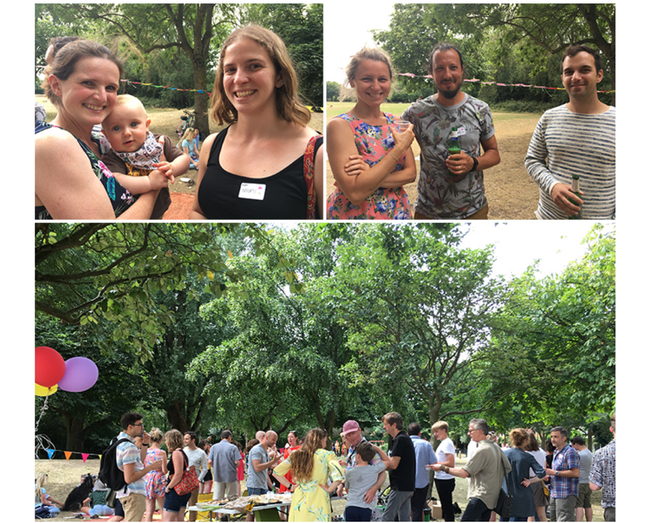 Artists and agents at the picnic